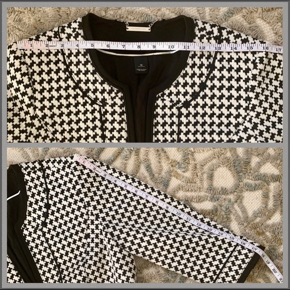 WHITE HOUSE BLACK MARKET houndstooth Jacket Sz 10 - Picture 8 of 8